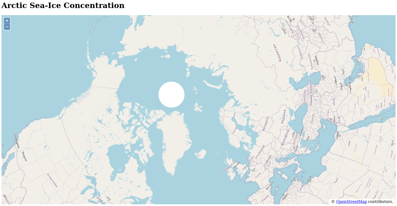 Arctic map centred on Longyearbyen