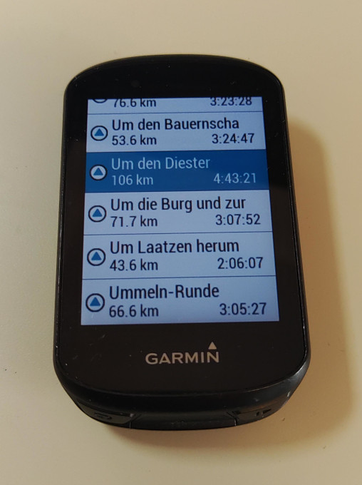 Um den Deister route successfully added to Garmin Edge 530