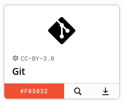 Git info panel from Simple Icons